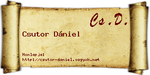 Csutor Dániel névjegykártya
